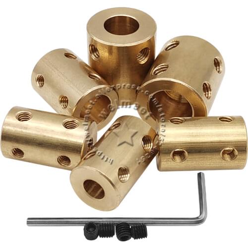 1pcs 4mm/5mm/6mm/8mm/10mm/12mm Rigid Shaft Coupling Coupler Motor Connector Copper Sleeve Model Ship Accessories