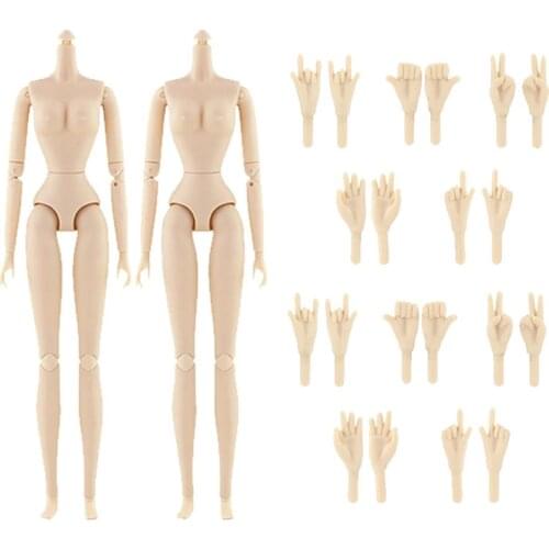 2set of White Skin 28 Ball Joints Naked Body for 30cm Doll 1/6 Scale Female Body Girl Toys for Children