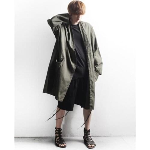 20 summer may new fashion V-neck open linen windbreaker long coat