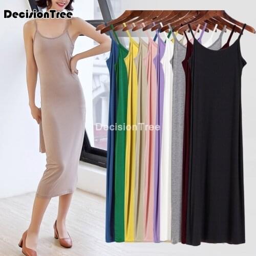 2021 slips women full slips intimates underwear sleeveless bandage bodycon evening party slim dress ladies intimates long slips