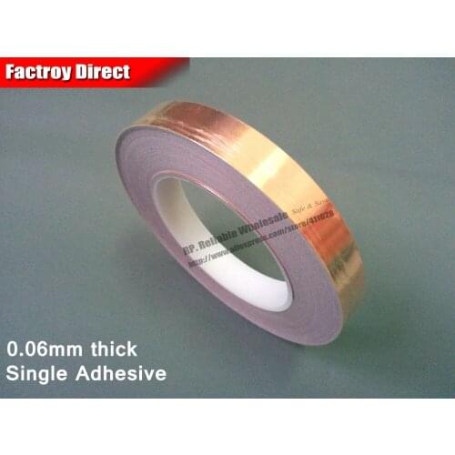 25mm*30M*0.06mm) Single Side Electrical Conducting Adhesive Copper Foil Tape /Tapes Sticky for EMI Shield /Mask /Soldering
