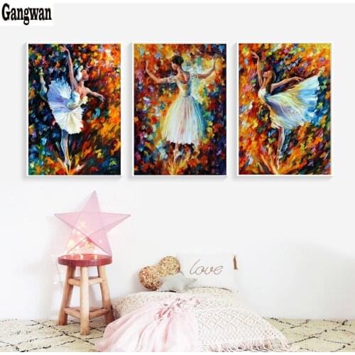 Ballet Dancer 3pcs/set,5D,DIY,Diamond Embroidery,abstract,Diamond Painting,Stitch Cross,kit,3D,Diamond Mosaic,mazayka,decor,gift