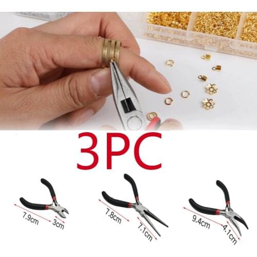 3PC Mini Pliers Curved nose pliers Needle Nose Pliers Hand Tool Set For Jewelry Making DIY Jewelry Pliers Tools Equipments