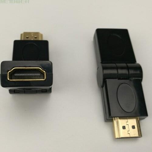 30pcs HDMI MaleTo HDMI Female Cable Adapter Converter Extender 180 Degrees For HDTV Computer Camera Projector HDMI Adapter