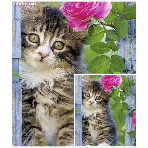 5D Diy Diamond Painting Cat Full Square Square Diamond Embroidery Animals Mosaic Cross Stitch Kits Art Handmade Home Decoration