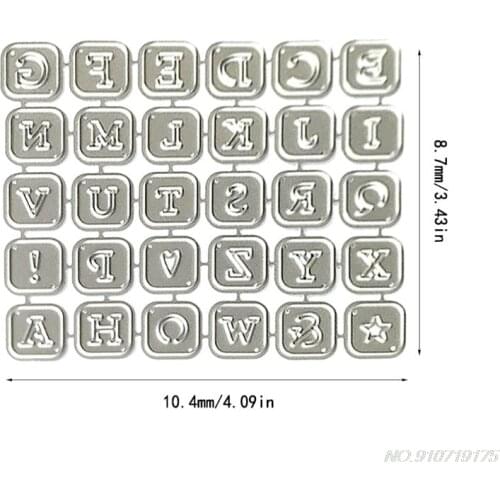 Alphabet Letters Metal Cutting Dies Stencil Scrapbooking DIY Album Stamp Paper Card Embossing D02 20 Dropshipping