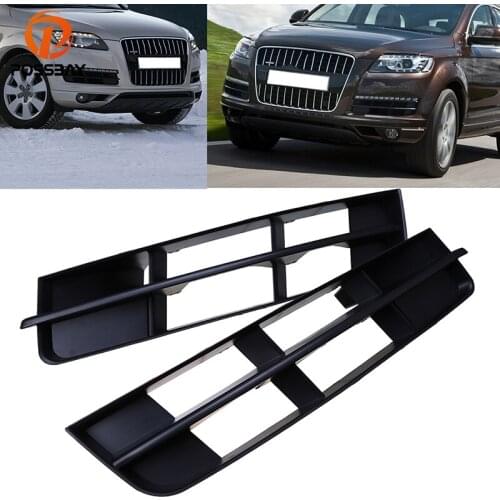 POSSBAY Auto Parts Brand New Car Front Bumper Fog Lights Hood Grill Grille Cover For Audi Q7 2009-2012 Replacement Car-Styling