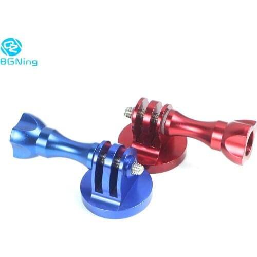BGNing CNC Aluminum Integrated Tripod Adapter with Metal Long Screw for GoPro 7 / 8 / MAX for DJI GitUp Action Camera