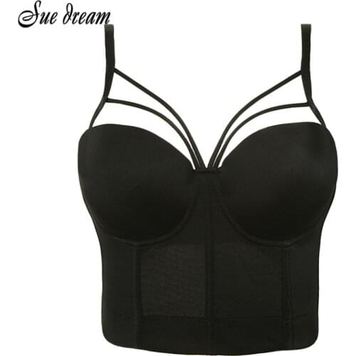 2020 New Womens Navel Exposed Basic Smooth Cut Cross Spandex Push Up Bralet Sexy Bustier Bra Cropped Top Vest Plus Size