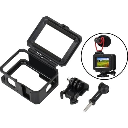 Black ABS Plastic Frame Mount Housing Case for GoPro HERO9,Opening Design