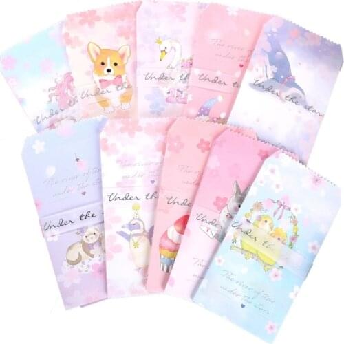 20Pcs animals Envelope paper supply for school student Window Envelope Paper Stationery pink cute 11X20cm