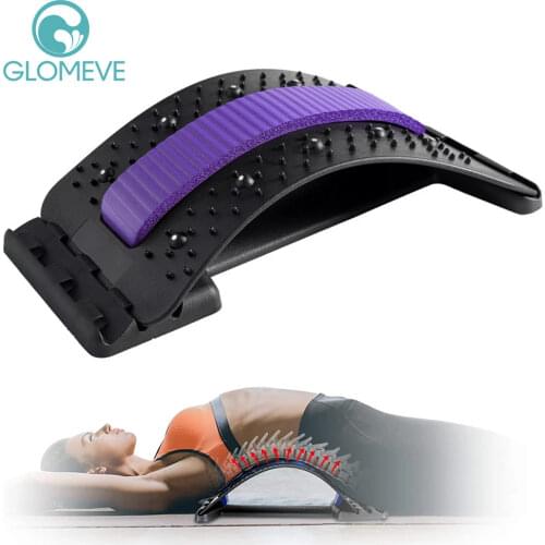 Back Massager Stretcher Sciatica Massage Tool Massageador Magic Stretch Fitness Lumbar Support Relaxation Spine Deck Pain Relief