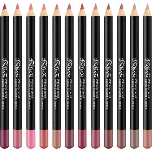 12 Color Matte Lip Liner Waterproof no blooming Lasting Lip Gloss Lips Makeup lipliner Make up Tools beauty Makeup color