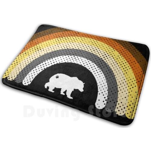 Mens Gay Daddy Bear Rainbow Cave Lgbt Soft Non-Slip Mat Rug Carpet Cushion Gay Lgbt Lgbtq Lgbtqi Homosexual Bear Rainbow