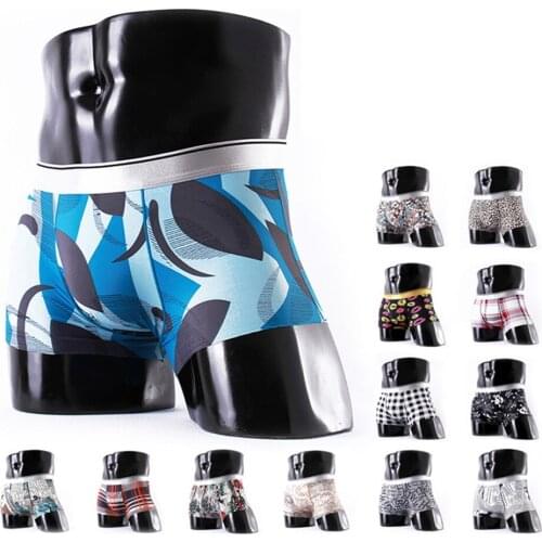 Multi Printed Milk Fiber softy 10Pack/lot Men Underwear Boys Comfy Boxer Trunk Shorts Pouch Breathable Underpants UD08
