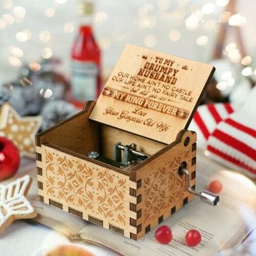 To my husband gift Wooden Carved Musical Box You Are My Sunshine Theme Music Box Birthday Gift Christmas New Year Gift
