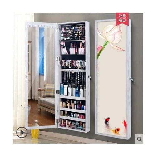 Full-body mirror simple modern full-length mirror home bedroom fitting room floor mirror wall mirror jewelry storage cabinet