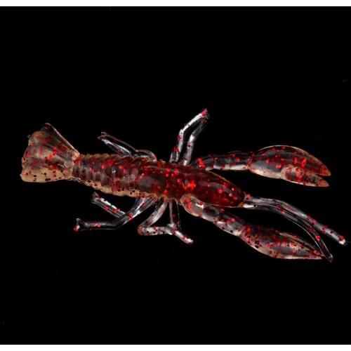 50pcs Crayfish Fishing Lures Crawfish Soft Bait Luminous Saltwater Freshwater Bionic Lobster Baits Simulation Shrimp