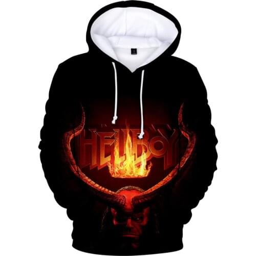 Simple Style Hellboy Rise of the Blood Queen Hoodies sweatshirts Men/women 3D Print Sweatshirts winter warm personality Coats