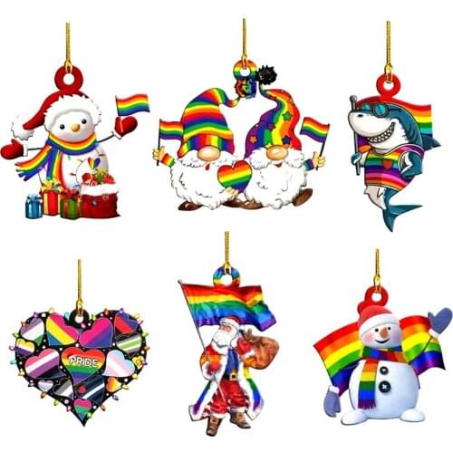 Christmas Ornament 2021 Santa Snowman Gnome Pendant for Christmas Tree Party Wall Decoration Door Hanging Crafts M6CE