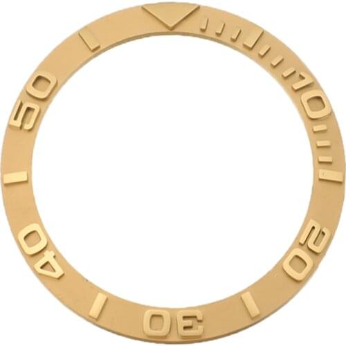 38mm Ceramic Bezel Gold White Watches Replace Accessories Watch Faces for Submariner Automatic Mens Watch cover for Omega