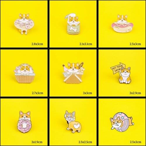 Special Cute Enamel Pins Custom Cartoon Dog Brooches Lapel Pin Shirt Bag Funny Animal Badge Jewelry Gift Pins on kids clothes