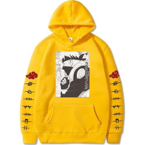 Hoodies Japanese Anime Akatsuki Print Harajuku Sweatshirt Men Women Streetwear Fashion Hip Hop Pullover Autumn Sudaderas