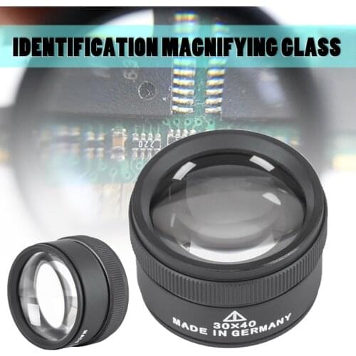 30X 40MM Monocular Magnifying Glass Optical Lens Jewelry Watch Appraisal Magnifier Loupe For Antique Stamps Watch Repairing
