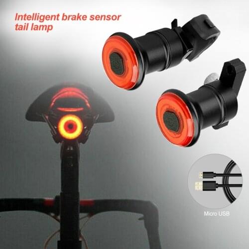 Waterproof USB Bike Rear Lamp Auto Start/Stop Brake Sensing Bike Taillight MTB Safety Bicycle Light