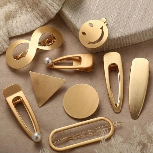 Gold Silver Color 2019 Hairpin For Women Punk Geometric Infinite Hair Clips Hairwear Bridal 2019 New Fashion Jewelry Accessories