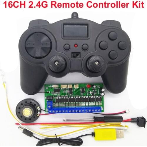 1set DIY Car Robot Model Excavator Radio Controlling System 2.4G 16CH Remote Controller 3.7V Transmitter 6V-12V Receiving Board
