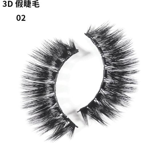 1 Pairs Real Mink Fake eyelashes 3D Natural False Eyelashes Mink Lashes Soft Eyelash Extension Makeup tool Top sale 02