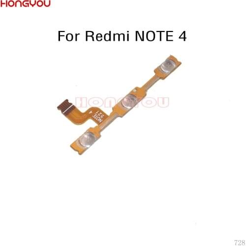 10PCS/Lot For Xiaomi Redmi NOTE 4 / NOTE 4X Global Version Power Button Switch & Volume Up / Down On / Off Button Flex Cable