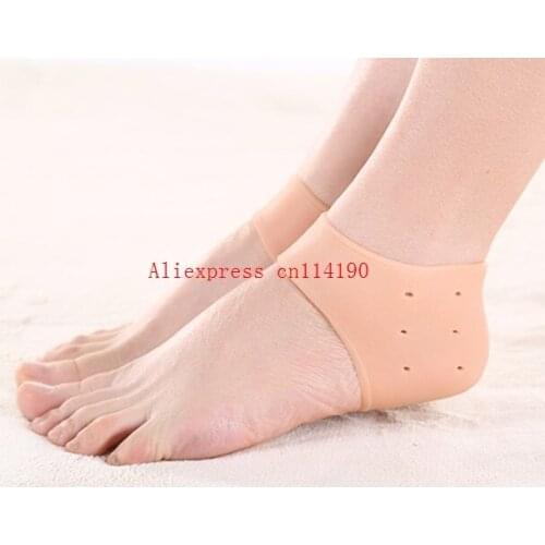 100 Pairs/lot Silicone Moisturizing Gel Heel Socks Cracked Foot Skin Care Protectors foot care
