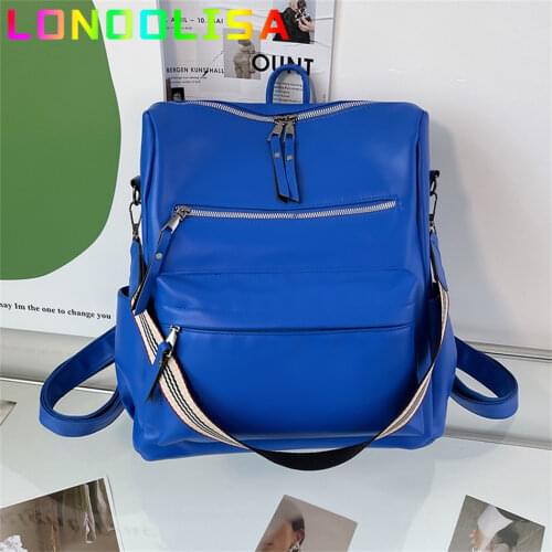 2020 Female Backpack Casual Multifunction Ladies Pu Leather Backpacks Female Shoulder Bags for Women 2020 Simple Travel Bookpack
