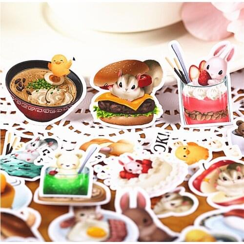 40pcs Creative Cute Self-made Meng pet food Scrapbooking Stickers /Decorative Sticker /DIY Craft Photo Albums kawaii