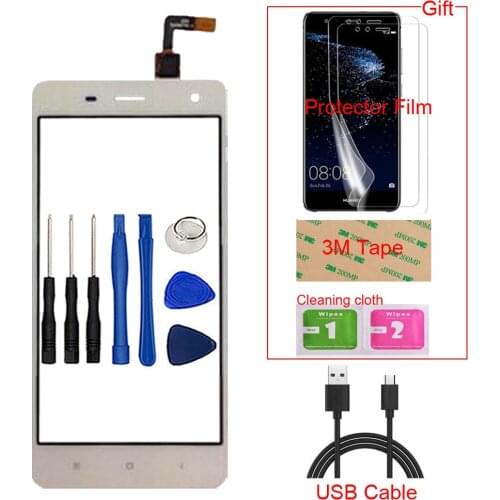 5'' Mobile TouchGlass Touch Panel For Xiaomi 4 Mi 4 M4 Mi4 Touch Screen Glass Digitizer Panel Sensor Tools Adhesive Wipes
