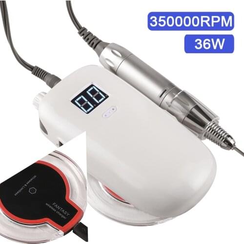 35000RPM 36W Manicure Machine Wireless Rechargeable Gel Nail Polisher Elctric Nail File Portable Manicure Apparatus Set Tools