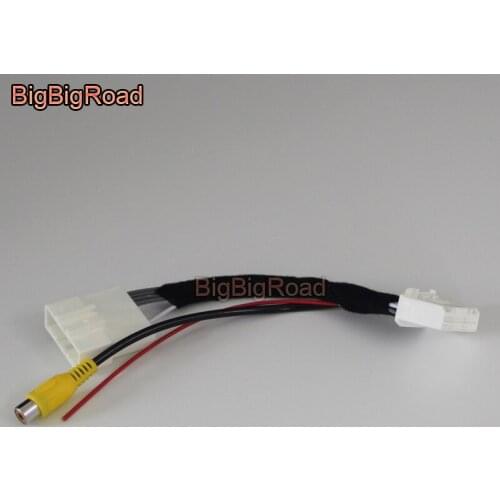 BigBigRoad For Skoda Kodiaq 2016 2017 2018 24 Pins Car RCA Adapter Connector Wire Cable Rear View Camera