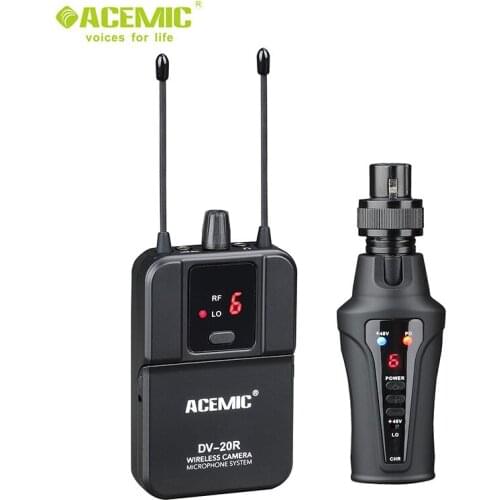ACEMIC DV-20T wireless handheld digital recording microphone for DSLR/camera interview with plug-on transmission system