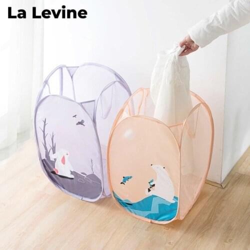 Household Hamper Foldable Personality Cartoon Large Capacity Laundry Storage Basket Light Breathable Environmental Protection