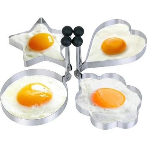 1pc Stainless Steel Fried Egg Shaper Pancake Mould Omelette Mold Frying Egg Cooking Tools Kitchen Accessories Gadget random