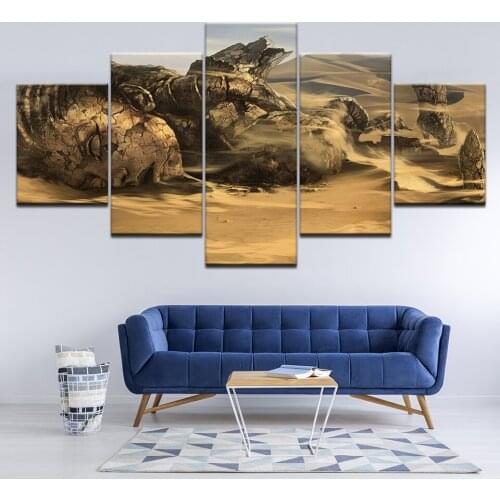 Canvas Painting Mirlitas Ruins archeology 5 Pieces Wall Art Painting Modular Wallpapers Poster Print for living room Home Decor