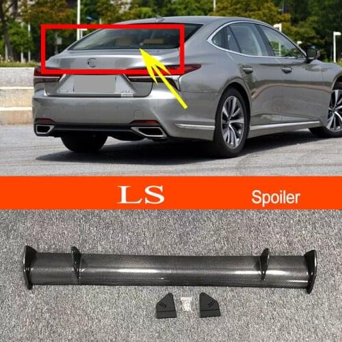 LS 2018-2022 Real Carbon Fiber GT-style Car-styling Sporty Rear Trunk Wing Spoiler for Lexus LS 2018-2022 Sedan