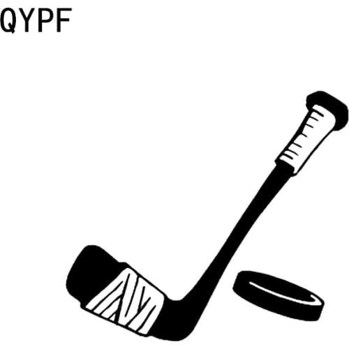 QYPF 14.4*12.7CM Lovely Cartoon Hockey Decor Car Styling Stickers Vinyl High Quality Silhouette C16-0576