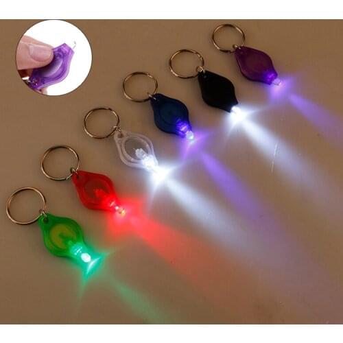 Mini Pocket Keychain Flashlight Micro LED Squeeze Light Torch Lamp Outdoor Camping Ultra Bright Emergency Key Ring Light 1PC