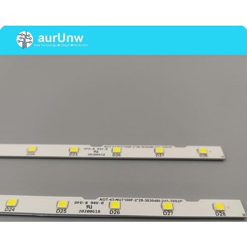 New 4PCS 28LED LED backlight strip for Samsung UE43NU7100U AOT_43_NU7100F UE43NU7120U UE43NU7170U BN96-45954A UE43NU7100