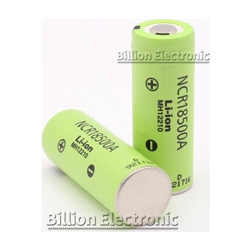 Brand New NCR 18500 A Panasonic Cylindrical Rechargeable Lithium Battery 3.7V 1900mAh Li Ion Battery For Digital Camera