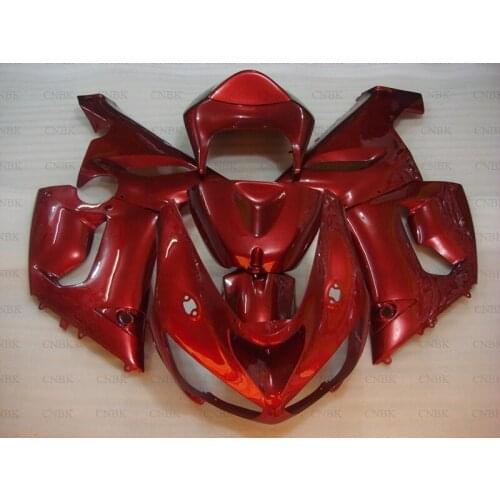 For Ninja ZX-6r 2005 - 2006 Fairings 636 ZX-6r 2005 Pearl Red Body Kits ZX6r 636 05 Fairing Unpainted
