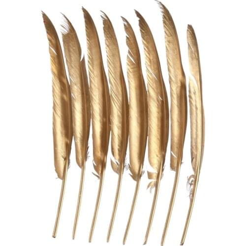 Wholesale Beautiful Gold Silver Color Goose/Duck Feathers DIY Jewelry Accessories wedding Decoration Newest to the market Plumes